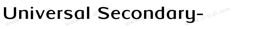 Universal Secondary字体转换